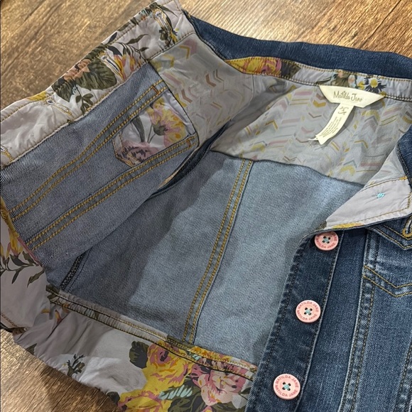 Matilda Jane Blue Denim Vest with Pink Buttons - Picture 7 of 7